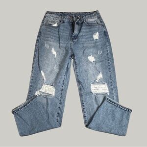 EUC Distressed Dad Jeans